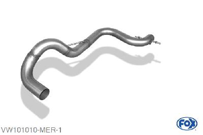 VW101010-MER, VW Beetle 1,4l - 16 (5C) Coupe & Cabrio - Starre achteras 1.4l 118kW, Middendemper vervangende buis 70mm Buisdiameter Geheel RVS, Zonder goedkeuring