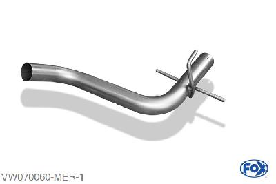 VW070060-MER, VW Corrado 16V/ VR6 1.8l 118kW 2.0l 16V 100kW, Middendemper vervangende buis 55mm Buisdiameter Geheel RVS, Without certification