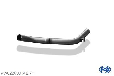 VW022000-MER, VW Passat 35i - Bj. ab 10/93` 1.6l 74kW 1.8l 66/79/82kW 2.0l 85kW 1.9l TD 55/59/66kW, Middendemper vervangende buis 50mm Buisdiameter Geheel RVS, Zonder goedkeuring