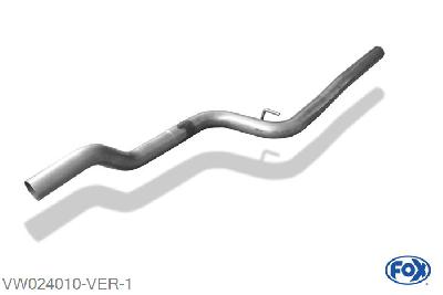 VW024010-VER, VW Passat 3C/ 3C CC 2.0l TDI 100/103kW, Voordemper vervangende buis O63,5mm 63,5mm Buisdiameter Geheel RVS, Met E-keur