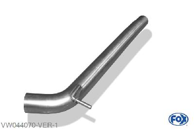 VW044070-VER, VW Polo 6R - GT und GTI 1.4l 103/110/132kW 1.8l 141kW, Voordemper vervangende buis 63,5mm 63,5mm Buisdiameter Geheel RVS, ohne