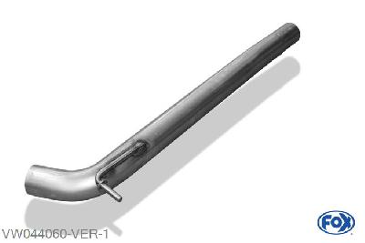 VW044060-VER, VW Polo 6R - WRC 2.0l 162kW, Voordemper vervangende buis 63,5mm 63,5mm Buisdiameter Geheel RVS, Zonder goedkeuring