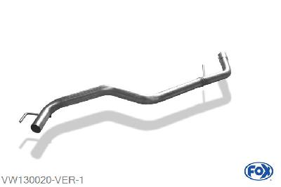 VW130020-VER, VW Bus T4 Syncro 2.5l 81/85kW 2.4l D 57kW 2.5l TDI 75kW, Voordemper vervangende buis 50mm Buisdiameter Geheel RVS, ohne